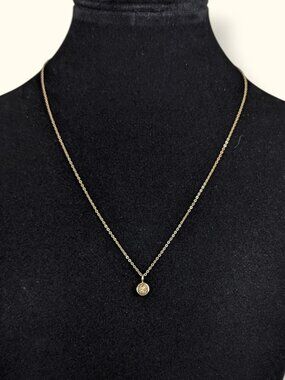 Vintage Dainty Metallic Pendant Necklace